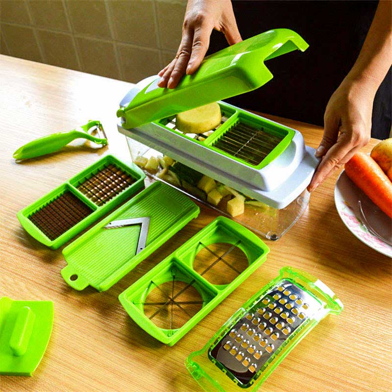 Speedy Chopper 12-Piece Nicer Dicer – All-in-One Vegetable & Fruit Cutter
