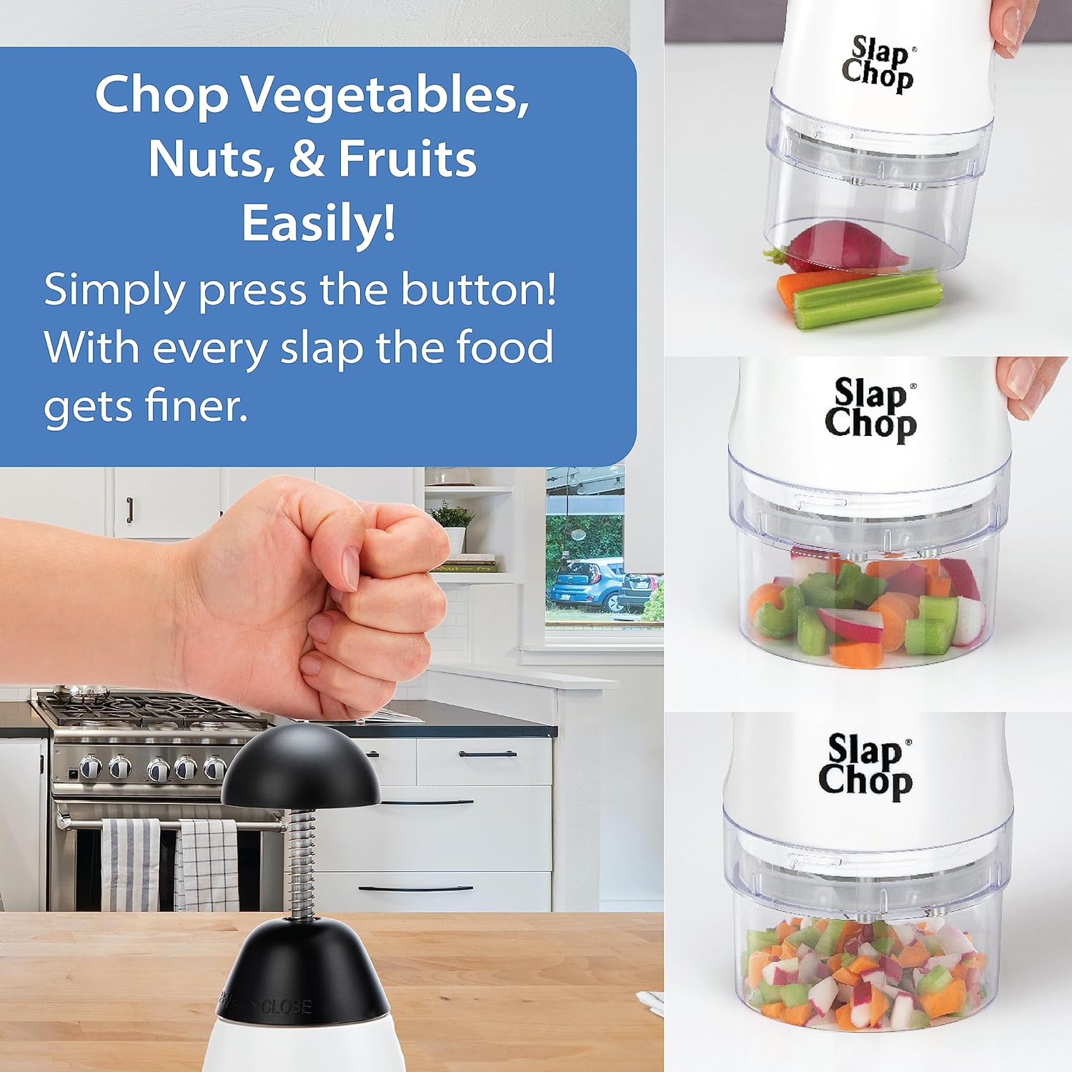Slap Chopper – Quick & Mess-Free Vegetable Cutter