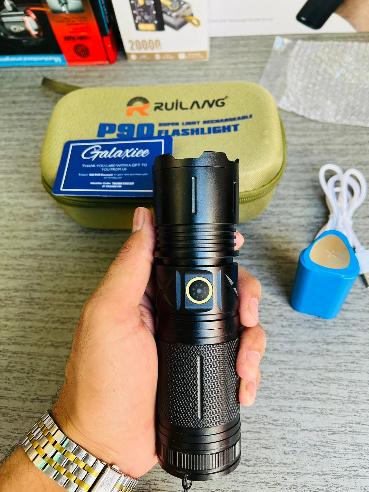 Original P90 LED Torch – High Power Rechargeable Flashlight