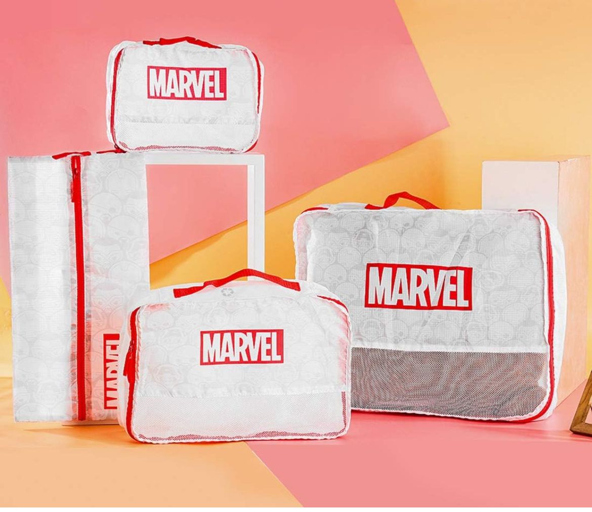 4-Piece Marvel Travel Storage Bag Set – Ultimate Organization for Your Epic Journeys