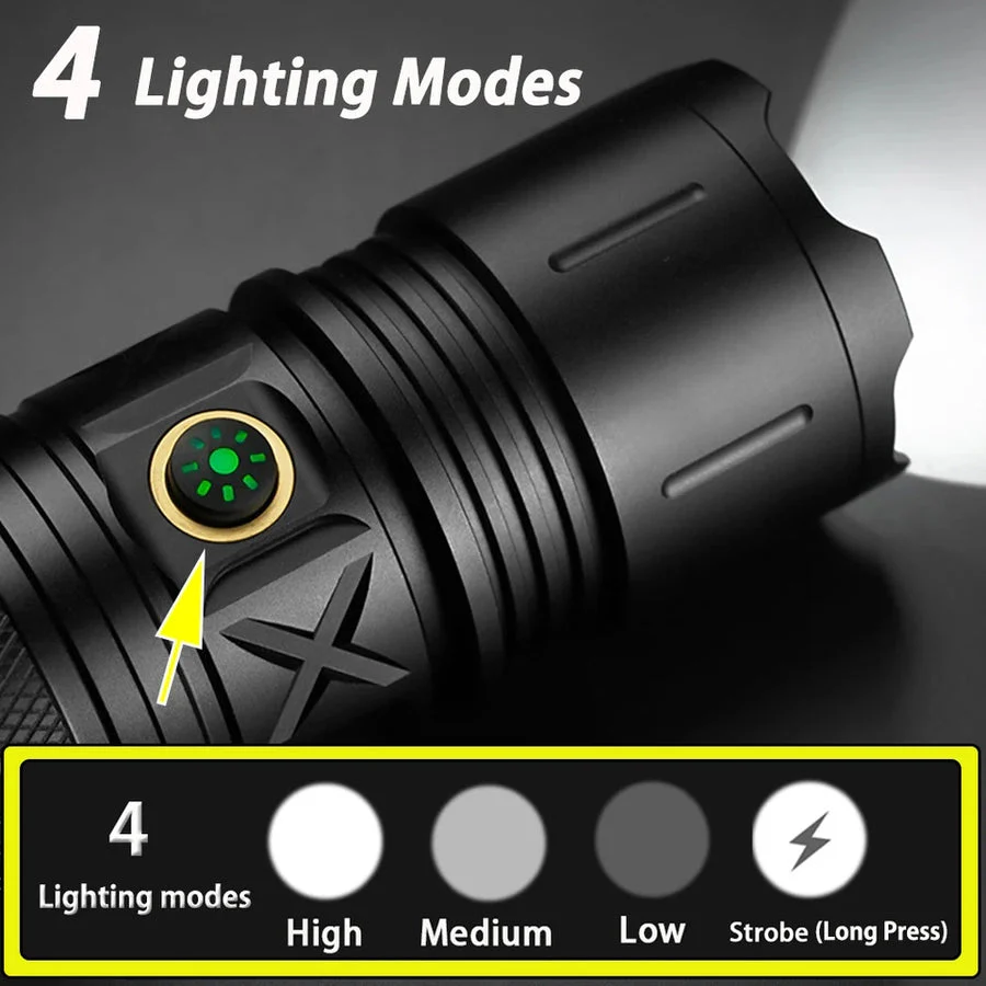 Original P90 LED Torch – High Power Rechargeable Flashlight